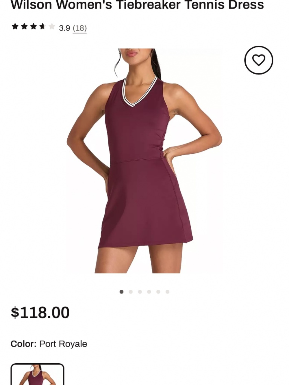 Wilson tiebreaker dress XS